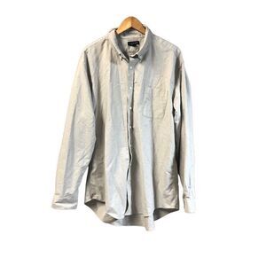 Lands’ End XXL (2X) Long Sleeve Button Cream